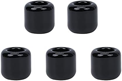 Ahandmaker lot de 5 bougeères carillon en céramique, 17,5 mm bougeères rituels noirs, Parfaits pour les rituels, la veille, la divination, La sorcellerie