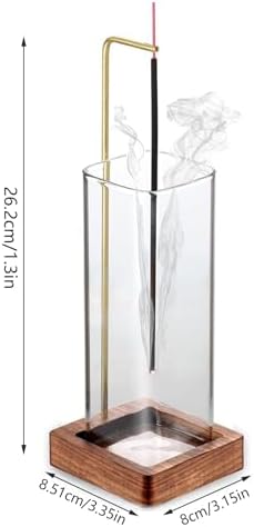 Porte d'Encens Bâton Avec Récupéraur Cendres, Porte-Encens Créatif pour Bâts, Porte - Bâts d'Encens en Bois, Avec Collecteur de Cendre pour chambre à coucher, Salle de Méditation - Image 2
