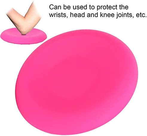 Ankroyu Coussin de Genouillère de Yoga, tapis de yoga antidérapant en silicone, Tapis de Yoga Rond Rose épais pour les Genoux pour l'entraîment, Le Fitness, Les Voyages, La Méditation - Image 3