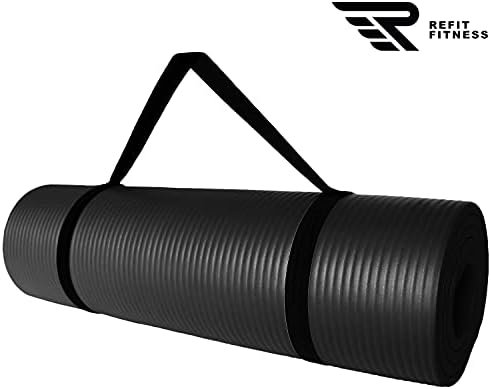 Refit Tapis de Fitness | 1,5 cm | Antidérapant | Protège Les Articulations | Extra Épais et doux | Dimensions 183 cm x 61 cm x 1,5 cm | avec dragonne pratique - Image 5