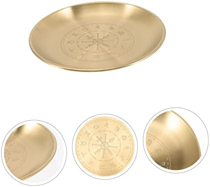 Cabilock Chandelier de Chaman Sorcier Plateau de Bougie d'A Aullel Bougeoirs D'autel Plaque de Bougie pentagramme Décoration Table du plateau Pentagramme Tarot Pentacle Cuivre Tasse de Bougie - Image 6