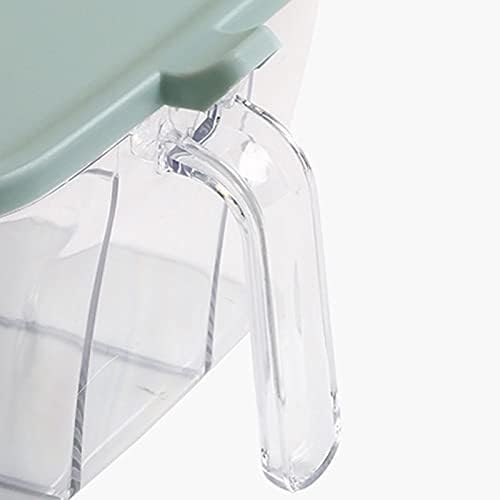 Coffret D'AssaisonSlements RÉCIPIENT DE BOSSAGE D'ASSAISONNEMENT DE QUALIÉ SUPÉRIEURE-RÉCIPIENT DE BOSSAGE POTS À CONDIMENTS-BOîte D'AssaisonNlement en acrylique Avec Couvercle et Cuillère (vert) - Image 6