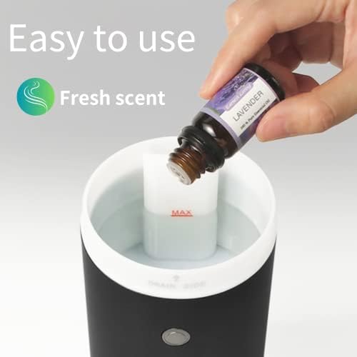 Diffuseurs de vie sérieuse de Parfum d'Huiles Essentielles verse la voix diffuseur d'Aromathérapie de Voiture Avec Minuterie Veilleuse et Fonction d'Arrêt automatique USB Portable 100ml Noir cadeau - Image 8