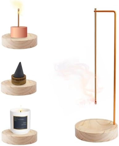 Porte Encens 2 en 1, Brûleur d'Encens Inversé, Porte-Encens Multifonction, support Encens Baton en Bois décoratif, support bruleur Batonnet Batonnet.
