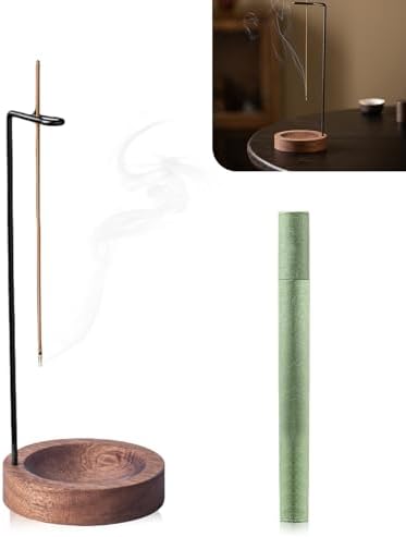 Porte-Encens en Bois à L'Envers: Nizirioo Porte-Encens en Bois Porte-Encens 40 Bâtonnets d'Encens Porte-Encens Porte-Encens pour Bâtonnets pour Zen Yoga Méditation