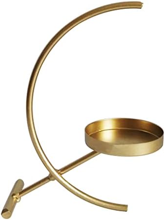 Wjsdsg bougeoir en forme de lune en forme de demi-cercle en fer pardés pour la décoration de Maison, Chambre à Coucher, salon