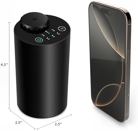 Diffuseur sans eau pour les huiles Essentielles, battant la batterie ， la technologie des ultrasons, le diffuseur de voitures, l'alliage en aluminium noir - Image 6