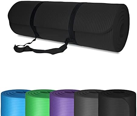TP KOMFORT TAPIS DE YOGA AVEC SANGE DE TRANSPROSS, TAPIS DE SPORT PILATES, GYMNASTIQUE, ENTRAMEMENT DE FITNESS, MOURDE FACLE D'ENTRETItien, Antidapant et Doux pour les articulations