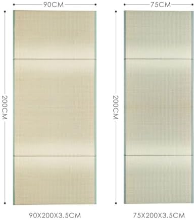 Tapis de Sol Japonais portable pour la méditation et yoga vert 90 x 200 x 3,5 cm - Image 3