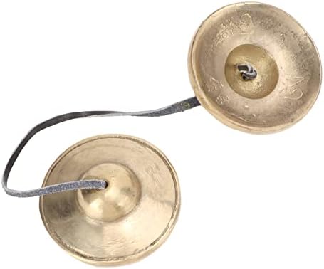 Cloche de Cymbales Tibéinees Tingsha, Petites cymbales tibéneres 6,8 cm, cloches de cymbales de méditation de yoga en laiton portables - Image 5