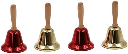 Wernfale 4 pcs mini table Cloche à Cloche de Bureau pour Cloche de Service pour artisanat Cloche pour professeur -Manger Cloche à Main