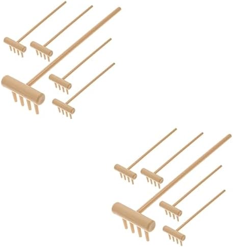 Diyeah lot de 2 mini râteaux de jardin zen pour la gestion payant de bureau 6 pièces x 2