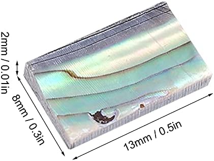 Astibym Touche d'Infrrustation de Guitare en nacre d'Ormeau, 10 Pièces d'Incrustation de Nacre d'Ormeau Incrustations de guitares Naturelles, Accessoires de Jeu - Image 4