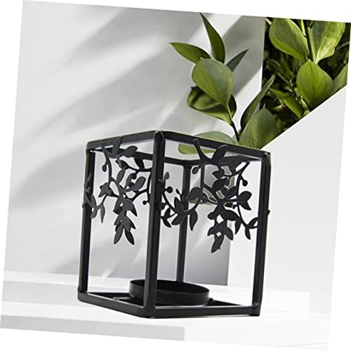 Cabilock 2 pièces lustre Dirige titules bougie drôle Décor chauffe-bougie pots à bougies bougies fantômes ritual lumière chiminée mariage chandelles bougeères noir - Image 4
