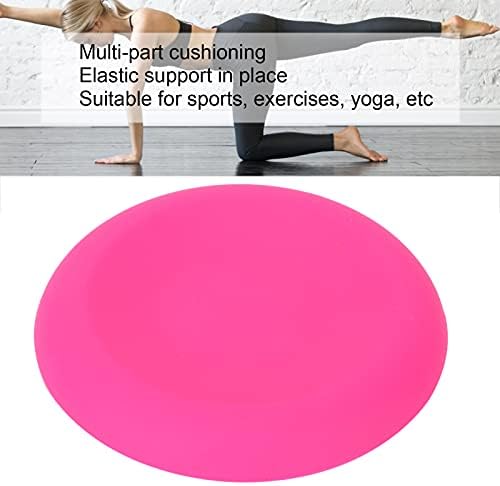 Ankroyu Coussin de Genouillère de Yoga, tapis de yoga antidérapant en silicone, Tapis de Yoga Rond Rose épais pour les Genoux pour l'entraîment, Le Fitness, Les Voyages, La Méditation - Image 2