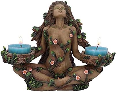 Némésis maintenant Balance of Nature Bougeoir en Forme d'Arbre Féminin Marron 19 cm