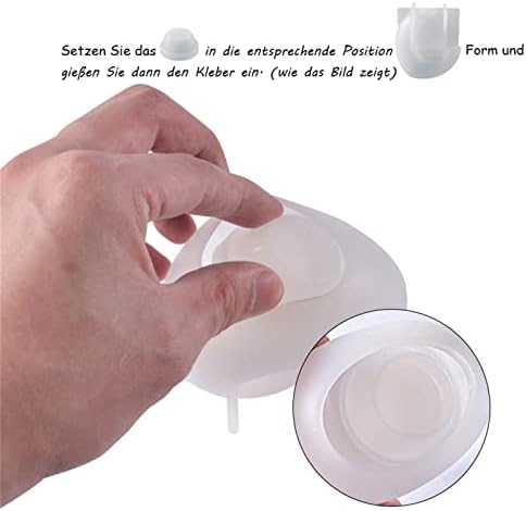 Culasign Bougeoir en Silicone - Bougeoir en Forme de Lune - Moule en Silicone pour bouge - Image 3