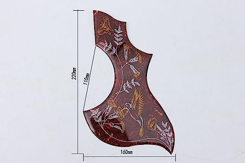 Wuqimusm pickguard colibri en ormeau pour guitare acoustique (incrustation de coquille) - Image 2