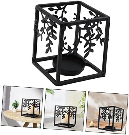 Cabilock 2 pièces lustre Dirige titules bougie drôle Décor chauffe-bougie pots à bougies bougies fantômes ritual lumière chiminée mariage chandelles bougeères noir - Image 3
