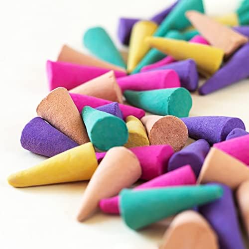 Cônes d'Encens, assortiment Encens Cone 120pcs, 8 Parfums, Encens Naturels pour la méditation Yoga Purification relaxation, Porte-Encens, Cadeau de Noël - Image 6