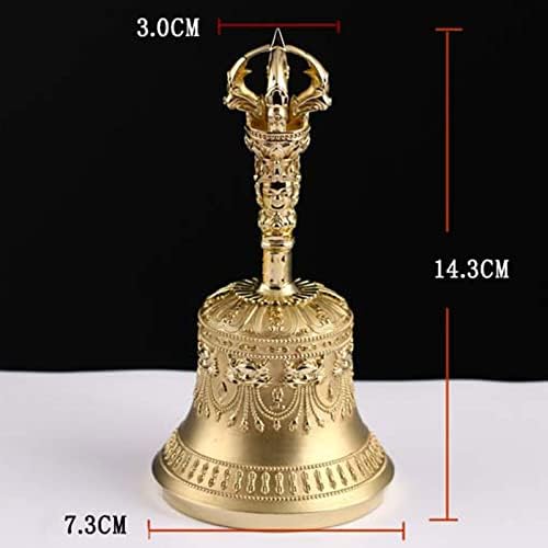 Cloche Tibéaine Purpeledip, La Cloche est Gravée Avec Un Design vif et Engageant et est utilisée comme Cloche d'invocation pour Les Prières de Méditation Ritulles Bouddhistes. - Image 2