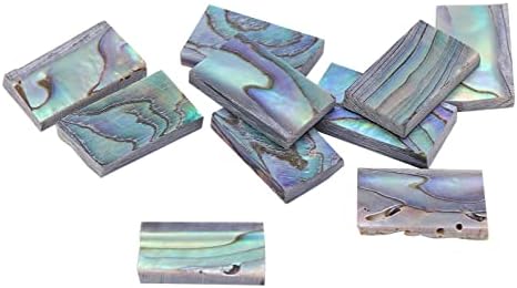 Astibym Touche d'Infrrustation de Guitare en nacre d'Ormeau, 10 Pièces d'Incrustation de Nacre d'Ormeau Incrustations de guitares Naturelles, Accessoires de Jeu - Image 8