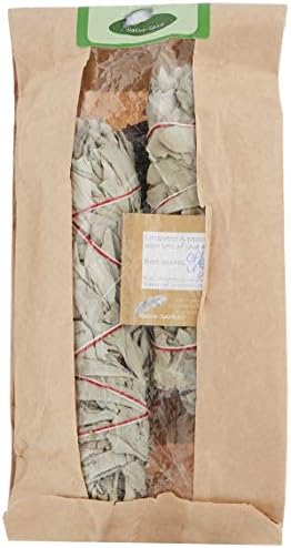 Batonnets de Sauge Blanche - Lot de 2 - Batons / Empaqueter / Ballot / Encens White Sage 2 x Grand Smudge 7 '' (~ 18-20cm ~ 40gr.) Qualité de l'esprit indigène