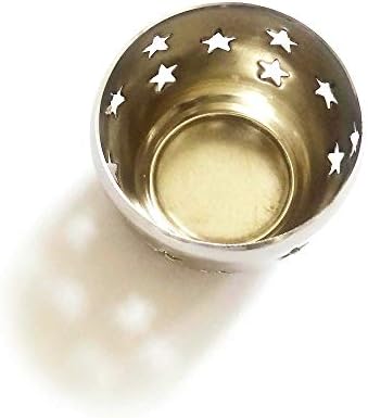 Lot de 4 Photophores et bougeères en acier inoxydable brossé avec un conception étoilé attrayant | Idéal coule toutes les occasions | Jean Patrique - Image 6