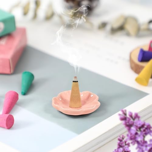 Cônes d'Encens, assortiment Encens Cone 120pcs, 8 Parfums, Encens Naturels pour la méditation Yoga Purification relaxation, Porte-Encens, Cadeau de Noël - Image 5
