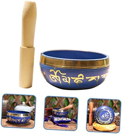 2 pièces bol himalaya bol chantant zen bol sonore de méditation bol de méditation kit de bol tibétain attaquant en bol de pleine conscience bol chantant outil de batteur équiement bouddhiste - Image 5