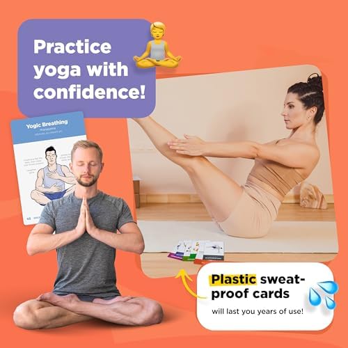 Cartes de Yoga - Guide Visuel pour l'Étude, La Pratique et le Séquençage des Classes Avec Pose Esseltiels, Exercices de Respiration et de Méditation · Cartes de yoga pour femmes - Image 6