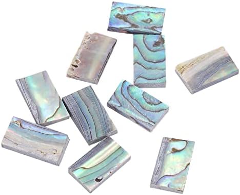 Astibym Touche d'Infrrustation de Guitare en nacre d'Ormeau, 10 Pièces d'Incrustation de Nacre d'Ormeau Incrustations de guitares Naturelles, Accessoires de Jeu - Image 9