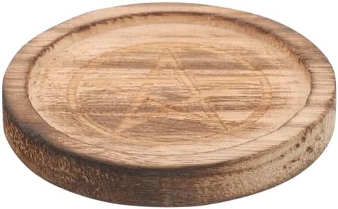 Orfofe Support de Bougeoir de Style Moderne Plaque Dautel Pentacle pour les occasions Religieus de Fête à la Maison