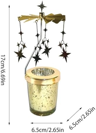 Dtaigou bougeoir rotatif pour bougie chauffe chauffe-plat, bougeoir rotatif | Chandelier Lune Chat - Bougeoir Rotatif, Carrousel de Chandeliers Rotatifs, Support de Bougie Chauffe-Plat pour la décoration de - Image 5