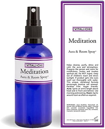 Vitali-Chi Crystal Clear Lot de Vaporisateurs de Méditation 100 ml ET 50 ml Aura & Room - Avec Huiles Essentielles Pure TEATREE CITRON, LAVANDE ET ELEMI - Image 5