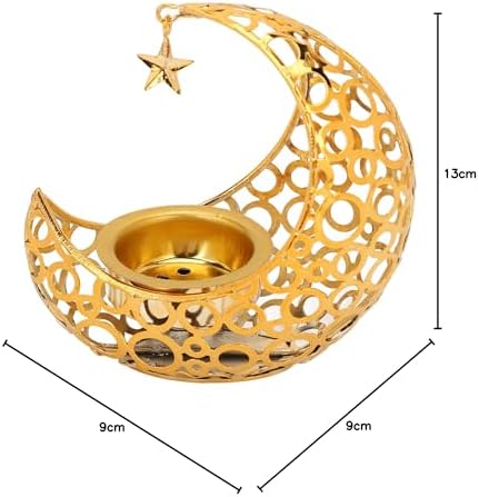 Bougeoir en Métal Lune Dorée, lustre romantique moderne anti-stress, Candélabre en Forme de Lune pour chambre à coupe - Image 10