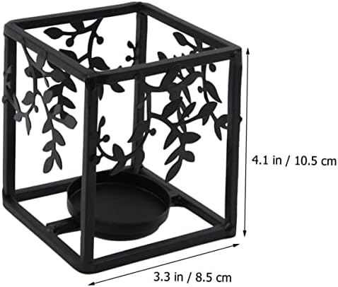 Cabilock 2 pièces lustre Dirige titules bougie drôle Décor chauffe-bougie pots à bougies bougies fantômes ritual lumière chiminée mariage chandelles bougeères noir - Image 6