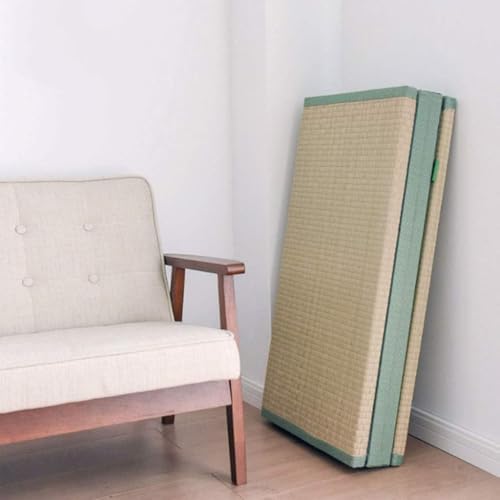 Tapis de Sol Japonais portable pour la méditation et yoga vert 90 x 200 x 3,5 cm - Image 2