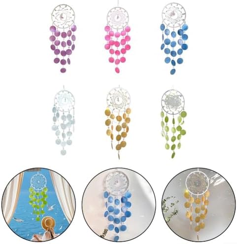 Carillon à Vent Artisanal Avec de Beaux Coquillages et apaisant pour les Cristaux (Vert) - Image 9