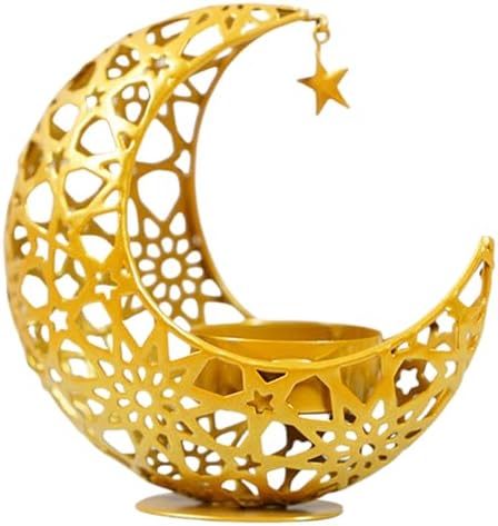 Bougeoir en forme de lune du milieu moderne pour la décoration de Noël ou de mariage - Image 5