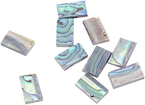 Astibym Touche d'Infrrustation de Guitare en nacre d'Ormeau, 10 Pièces d'Incrustation de Nacre d'Ormeau Incrustations de guitares Naturelles, Accessoires de Jeu - Image 7