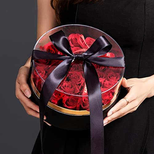 Shineofi Boîtes de Faveur de Mariage Boîtes d'Affichage Rondes en Acrylique Arrangements transparents Avec Fenêtre Boîte D 'pour la Saint-Valentin Fête des Méres - Image 4