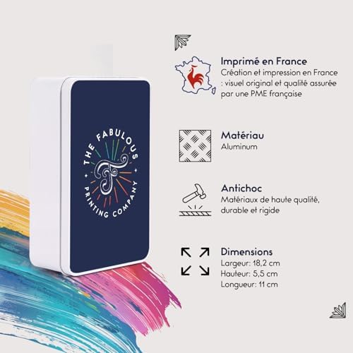 Fabulous Boite en Métal Blanc - La Méditation M'APPELLE ZEN MAISON - 11 x 18,5 x 5,5 cm - Boite de Rangement, Clé, Outils, Boite à Lunch, Sucre, Biscuit - Image 6