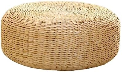 F fityle coussin d'assie de style japonais, coussin de méditation fait par la main, coussin d'assis rustique en tatami couler, bureau, 40cm de diamantre