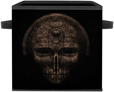 Vapokf boîte de rangement pliable en tissu cube avec poignées couler des joués, vêts, livres, pancarte, chambre, maisons - rituel mystique antique de la mort