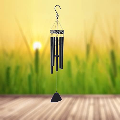 Baofufc Grand Carillon Éolien de Condoléances d'Elttérieur de 91,4 cm avec 5 tubes en aluminium Lourd Accordés, Carillon à venti - Image 2