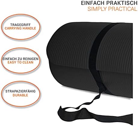TP KOMFORT TAPIS DE YOGA AVEC SANGE DE TRANSPROSS, TAPIS DE SPORT PILATES, GYMNASTIQUE, ENTRAMEMENT DE FITNESS, MOURDE FACLE D'ENTRETItien, Antidapant et Doux pour les articulations - Image 5
