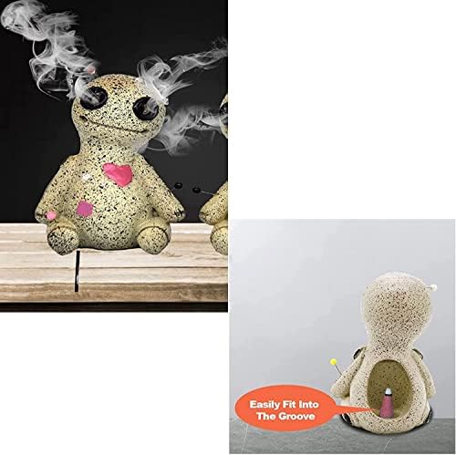 Yangwen Poupée Vaudou, Brûleur d'Encens Voodoo en Résin, Porte Encens Cone Poupée Vaudou, pour yoga, Bureau, Décoration d'Intirieur Faite à la Main - Image 6