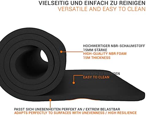 TP KOMFORT TAPIS DE YOGA AVEC SANGE DE TRANSPROSS, TAPIS DE SPORT PILATES, GYMNASTIQUE, ENTRAMEMENT DE FITNESS, MOURDE FACLE D'ENTRETItien, Antidapant et Doux pour les articulations - Image 3