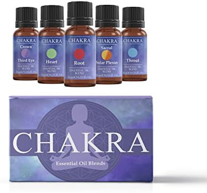 Moments mystiques | Chakra Huile Essentiellle Assortiment Lot de 5 x 10 ml Cadeau Débutant